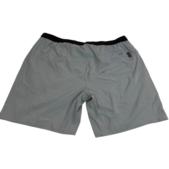 Burlebo Mens Performance Everyday Shorts Light Blue XXL Elastic Waist 8in Inseam - Picture 4 of 7